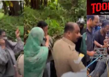 ‘ഓളുടെ മീട് കാണിക്ക് സാറെ, നീയെന്തിനാ മുഖം പൊത്തി നിൽക്കുന്നത്, നിനക്ക് മക്കളില്ലേ’… കുറ്റ്യാടിയിൽ പോലീസിന്റെ കൺമുന്നിലിട്ട് യുവാവിനും യുവതിക്കും നേരെ സ്ത്രീകൾ ഉൾപ്പെടെയുള്ളവരുടെ ആൾക്കൂട്ട വിചാരണ, യുവാവിന്റെ കൈ-കാലുകൾ കയറുപയോ​ഗിച്ച് വരിഞ്ഞുകെട്ടി മർദനം, ഞെട്ടിക്കുന്ന ദൃശ്യങ്ങൾ പുറത്ത്, ആൾക്കൂട്ടം ഇരുവരേയും മർദിച്ചത് ഓപ്പറേഷൻ തൂഫാന്റെ പേരിൽ
