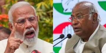 ‘ഒരാൾ രാജ്യത്തെ നശിപ്പിക്കുമ്പോൾ മറ്റേയാൾ ലോകത്തെ നശിപ്പിക്കുന്നു.. എന്നിട്ട് ഇരുവരും മൈ ഗുഡ് ഫ്രണ്ട്, മൈ ഗുഡ് ഫ്രണ്ട് എന്ന് പറഞ്ഞ് നടക്കുകയാണ്… ഇവരുടെ ഈ സൗഹൃദം ഉണ്ടായിരുന്നില്ല എങ്കിൽ എണ്ണവില ഇത്രയധികം ഉയരുമായിരുന്നില്ല!! മോദി എല്ലാവരേയും പ്രീതിപ്പെടുത്താൻ ശ്രമിച്ചുകൊണ്ട് നമ്മുടെ കഴുത്തിൽ കുരുക്കിടുകയുമാണ്’- മല്ലികാർജുൻ ഖർഗെ