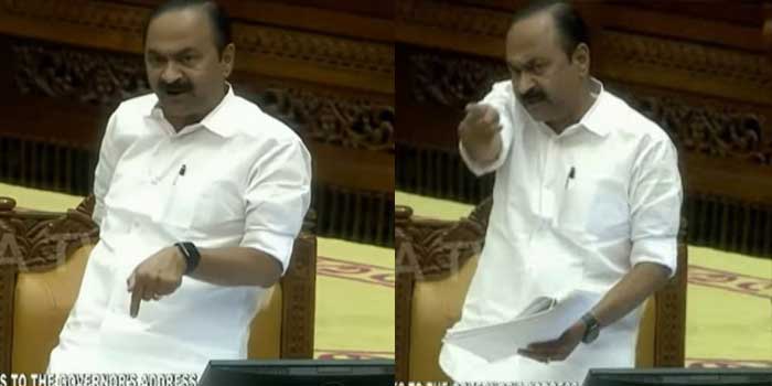 “നിങ്ങളുടെ കൈയിൽ 60000 കോടി ബാക്കി ഉണ്ടായിരുന്നുവെങ്കിൽ തദ്ദേശസ്ഥാപനങ്ങളുടെ  1982 കോടി എന്തുകൊണ്ട് കൊടുത്തില്ല? പട്ടികജാതി-പട്ടിക വർഗ വിദ്യാർഥികൾക്ക് കൊടുക്കാനില്ലേ 377 കോടി, ആ തുക നിങ്ങൾ കൊടുത്തോ? എന്തിനേറെ ആ സപ്ലൈകോയ്ക്ക് കൊടുക്കാനുണ്ടല്ലോ 2,893 കോടി, എന്തേ അത് കൊടുക്കാതെ പോയത്?, കടം മേടിച്ച പലിശ നിരക്ക് കേട്ടാൽ നിങ്ങൾ തലചുറ്റി വീഴും…. മുഖ്യമന്ത്രി