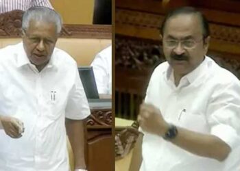 കോൺ​ഗ്രസ് പിളരുമെന്ന് ബിജെപി എംഎൽഎ, ‘ആദ്യം മൂന്നുപേർ മാത്രമുള്ള നിങ്ങൾ ഒരുമിച്ച് ഇരിക്കാൻ ശ്രമിക്കൂ’- മുഖ്യമന്ത്രി!! കോൺ​ഗ്രസിൽ മുഖ്യമന്ത്രി തർക്കമാണെന്നാണ് എൽഡിഎഫ് പറയുന്നത് നിങ്ങളുടെ പാർട്ടിയിൽ എല്ലാം ശാന്തമാണല്ലോ അല്ലേ? – വിഡിഎസ്, അതൊക്കെ വല്ലാത്തൊരു പൂതിയാണ്- പിണറായി… നിയമസഭയിൽ കൊണ്ടും കൊടുത്തും മുഖ്യമന്ത്രിയും പ്രതിപക്ഷനേതാവും