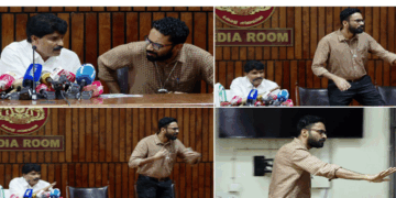 ‘കൊലയാളിയെ മന്ത്രി ഒപ്പമിരുത്തരുത്’- കൂട്ട പ്രതിഷേധം; കൃഷി മന്ത്രിയ്ക്കൊപ്പം വാർത്താസമ്മേളനത്തിനെത്തിയ ശ്രീറാം വെങ്കിട്ടരാമന് ഇറങ്ങി പോകേണ്ടി വന്നു