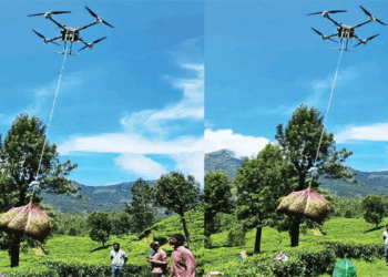 തേയിലത്തോട്ടങ്ങൾക്ക് മീതെ ഡ്രോണുകൾ! ഫാക്ടറിയിലേക്ക് കൊളുന്തുകൾ എത്തിക്കാൻ  മൂന്നാറിൽ ഡ്രോണുകൾ റെ‍ഡി; 50 കിലോഗ്രാം വരെ ഭാരം വഹിക്കാൻ കഴിയുന്ന ആളില്ലാ വ്യോമ വാഹനങ്ങളാണ് പരീക്ഷണ ഘട്ടത്തിലിറക്കുന്നത്