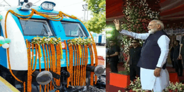 പ്രധാനമന്ത്രി പച്ചക്കൊടി കാട്ടി; ഇന്ത്യയുടെ ആദ്യ ഹൈഡ്രജൻ ട്രെയിൻ ചൂളം വിളിച്ചു; ഹരിതയാത്രയ്ക്ക് തുടക്കം