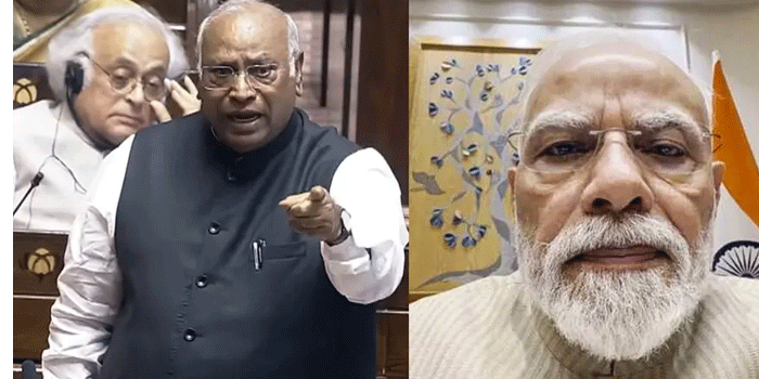 ‘പാതിരാത്രി വീഡിയോ ചെയ്യാതെ പകൽ പാർലമെന്റിൽ വന്ന് സംസാരിക്ക്; കാരണം ഇതത്ര ​ഗൗരവമുള്ള വിഷയം‘: മോദിയോട് ഖാർഗെ