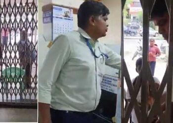 ഓവർടൈം ജോലി ചെയ്യാൻ വിസമ്മതിച്ച ജൂനിയർ ജീവനക്കാരെ ഓഫീസിനുള്ളിൽ പൂട്ടിയിട്ട് ജോലിയെടുപ്പിച്ച് ബാങ്ക് മാനേജർ, പുറത്തിറങ്ങാതിരിക്കാൻ ഗേറ്റ് പൂട്ടി താക്കോൽ കൈവശം വച്ചു, ജീവനക്കാർ പുറത്തിറങ്ങിയത് മറ്റൊരു ജീവനക്കാരൻ വീഡിയോ പകർത്തി സോഷ്യൽ മീഡിയയിൽ പങ്കുവച്ചതോടെ