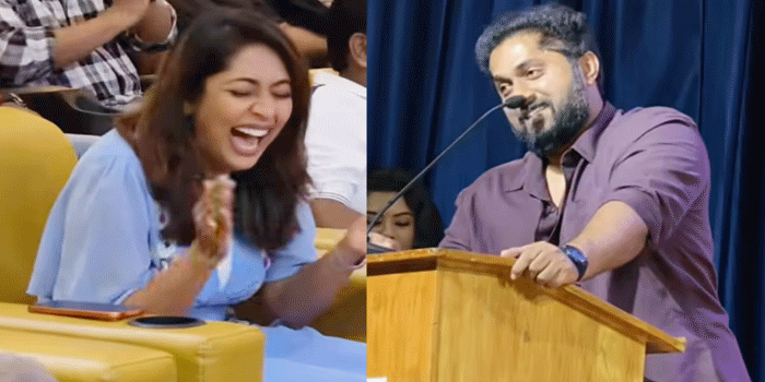 ‘ഞാൻ മുഖ്യമന്ത്രി ആയി സത്യപ്രതിജ്ഞ ചെയ്യുന്ന ദിവസം നവ്യ സാരിയുടുത്ത് വരണം, തൃഷയെ പോലെ’; ചിരിപടർത്തി ധ്യാൻ ശ്രീനിവാസൻ; അമ്മ’യുടെ നേതൃത്വത്തിലേയ്ക്ക് വരാൻ താല്പര്യമില്ലെന്നും വ്യക്തമാക്കി