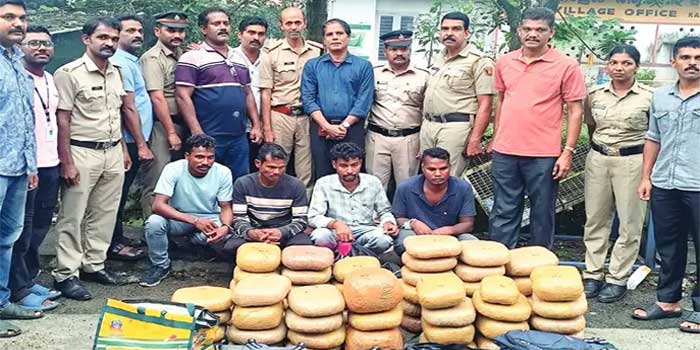 116.37 കിലോ കഞ്ചാവ് കൈമാറാനിരുന്നത് മലയാളികൾ ഉൾപ്പെട്ട റാക്കറ്റിന്!! 11 ബാ​ഗുകളിലായി രണ്ടു കിലോയുടെ 58 പാക്കറ്റുകൾ… കറുകുറ്റിയിൽ വൻ കഞ്ചാവ് വേട്ട, ഒന്നേകാൽ കോടിയുടെ കഞ്ചാവുമായി നാല് ഒഡിഷ സ്വദേശികൾ എക്സൈസ് പി‍ടിയിൽ