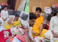 ഓടിക്കൊണ്ടിരുന്ന ട്രെയിനില്‍ പൂജ, തറയിലിരുന്ന് പുരോഹിതൻ കര്‍മ്മങ്ങള്‍ ചെയ്ത് പുരോഹിതന്‍, ചുറ്റും വെള്ള വസ്ത്രം ധരിച്ച് ആളുകള്‍, ചടങ്ങ് നടന്നത് വിഐപി കോച്ചില്‍, പിന്നാലെ വിശദീകരണവുമായി റെയില്‍വേ