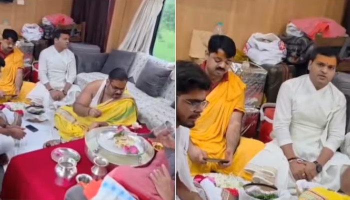 ഓടിക്കൊണ്ടിരുന്ന ട്രെയിനില് പൂജ, തറയിലിരുന്ന് പുരോഹിതൻ കര്മ്മങ്ങള് ചെയ്ത് പുരോഹിതന്, ചുറ്റും വെള്ള വസ്ത്രം ധരിച്ച് ആളുകള്, ചടങ്ങ് നടന്നത് വിഐപി കോച്ചില്, പിന്നാലെ വിശദീകരണവുമായി റെയില്വേ