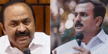 ‘മിസ്റ്റർ ചീഫ് മിനിസ്റ്റർ, വിഴിഞ്ഞം ഒരു ചെറിയ മീനല്ല; തുറമുഖം, നിയമം, ധനകാര്യം എന്നീ സുപ്രധാന വകുപ്പുകൾ മുഖ്യമന്ത്രി നേരിട്ട് കൈകാര്യം ചെയ്യുന്നതിൽ മറ്റെന്തെങ്കിലും ലക്ഷ്യങ്ങളുണ്ടെങ്കിൽ, മുൻ മുഖ്യമന്ത്രിയുടെ അനുഭവം മറക്കാതിരിക്കുന്നതാണ് നല്ലത്‘: മുഖ്യമന്ത്രിയോട് ഷോൺ ജോർജ്