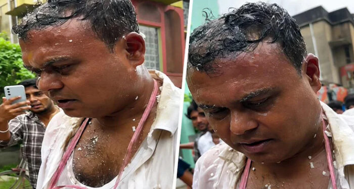 സൗജന്യമായി ട്യൂഷന് വരാനാവശ്യപ്പെട്ട് വിദ്യാര്‍ത്ഥിനിയെ നിരന്തരം ശല്യപ്പെടുത്തി, വഴങ്ങിയില്ലെങ്കില്‍ പരീക്ഷയ്ക്ക് തോല്‍പ്പിക്കുമെന്ന് ഭീഷണി, അധ്യാപകനെ മുട്ടയെറിഞ്ഞും ചെരുപ്പുമാല അണിയിച്ചും ക്യാമ്പസിലൂടെ നടത്തി വിദ്യാര്‍ത്ഥികള്‍