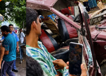 ട്രെയിന്‍ വരുന്നത് ശ്രദ്ധിക്കാതെ ഗേറ്റ് തുറന്നു, സ്കൂള്‍ വാനില്‍ ട്രെയിനിടിച്ച് മൂന്ന് പേര്‍ മരിച്ചു,  രണ്ട് പേര്‍ വിദ്യാര്‍ത്ഥികള്‍, നിരവധി പേര്‍ക്ക് പരിക്ക്