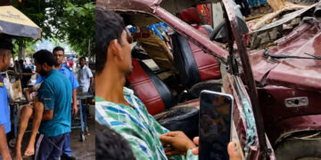 ട്രെയിന്‍ വരുന്നത് ശ്രദ്ധിക്കാതെ ഗേറ്റ് തുറന്നു, സ്കൂള്‍ വാനില്‍ ട്രെയിനിടിച്ച് മൂന്ന് പേര്‍ മരിച്ചു,  രണ്ട് പേര്‍ വിദ്യാര്‍ത്ഥികള്‍, നിരവധി പേര്‍ക്ക് പരിക്ക്