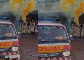 ആംബുലന്‍സ് ഓടിച്ചുകൊണ്ട് കളര്‍ പൊടി വിതറി, സ്വകാര്യ കോളജിലെ ഓണാഘോഷ പരിപാടിക്കെതിരെ പരാതിയുമായി ഡ്രൈവര്‍മാര്‍