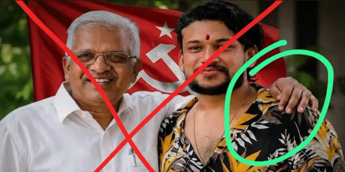 ’27 വർഷം മുൻപ് ഒരു തിരുവോണ നാളിൽ ആർഎസ്എസ് ക്രിമിനലുകൾ വെട്ടിയരിഞ്ഞതാണ് എന്റെ ഇടതുകൈയിലെ പെരുവിരൽ; ഇപ്പോൾ ചിലർ എഐ സർജറിയിലൂടെ നഷ്ടപ്പെട്ട വിരൽ ചേർത്ത് തന്നിട്ടുണ്ട്’- അർജുൻ ആയങ്കിയ്ക്കൊപ്പമുള്ള വ്യാജ എഐ ചിത്രം പങ്കിട്ട് പി. ജയരാജൻ