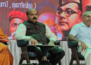 ആർഎസ്എസ് വേദിയിൽ വീണ്ടും കേരള സർവകലാശാല വിസി മോഹനൻ കുന്നുമ്മൽ; ‘അമ്മയാരെന്ന് അറിയാത്തവരാണ് വന്ദേമാതരത്തെ എതിർക്കുന്നത്’