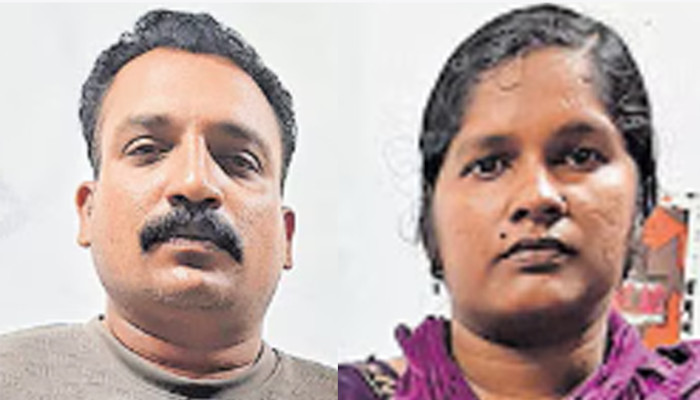 വയോധികയെ ക്രൂരമായി മര്ദിച്ചു, തലയ്ക്കും മുഖത്തും പരിക്കേല്പ്പിച്ചു, മകനും മരുമകളും അറസ്റ്റില്