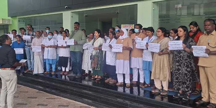 ഡ്യൂട്ടിയിലുണ്ടായിരുന്ന നഴ്സിന്റെ കഴുത്തിന് കുത്തി പിടിച്ചു, നടുവിന് ചവിട്ടി വീഴ്ത്തി മർദനം, തടയാൻ ശ്രമിച്ച സുരക്ഷാ ജീവനക്കാരനേയും മർദിച്ചു!! തലയ്ക്കു മുറിവേറ്റ സുഹൃത്തുമായി താലൂക്ക് ആശുത്രിയിലെത്തി മദ്യപ സംഘത്തിന്റെ വിളയാട്ടം- നാല് യുവാക്കൾ അറസ്റ്റിൽ