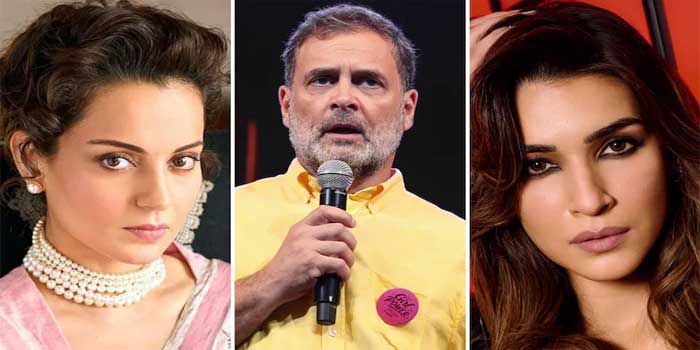 ‘സ്ത്രീകളുടെ സംസ്കാരവും പാരമ്പര്യങ്ങളും ഹൃദയത്തിലാണ്, അല്ലാതെ അവളുടെ വസ്ത്രത്തിന്റെ അളവിലോ, കഴുത്തിന്റെ ഭാഗത്തോ അല്ല’- നടി കൃതി സനോൺ!! “ഒരു സ്ത്രീ എന്ത് ധരിക്കുന്നു, എന്ത് ചെയ്യുന്നു, എവിടെ പോകുന്നു എന്നത് അവളുടെ തെരഞ്ഞെടുപ്പാണ്, സ്വന്തം സ്വാതന്ത്ര്യം ഉപയോഗിക്കുന്ന സ്ത്രീകളെ ട്രോൾ ചെയ്യുന്നത് അവസാനിപ്പിക്കൂ,” കൃതി- കങ്കണ വിവാദത്തിൽ കക്ഷി ചേർന്ന് രാഹുൽ ഗാന്ധിയും