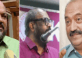 ‘സി.പി. ജോണിന്റെ മാടമ്പിത്തരം പുറത്തുവന്നതു കണ്ടോ? മന്ത്രിയുടെ പരാമർശങ്ങൾ വിളിച്ചുവരുത്തി അപമാനിക്കുന്നതിന് തുല്യം’-കെ.എൻ. ബാലഗോപാൽ; ‘പ്രിയദർശിനിയ്ക്ക് ഫുൾ സ്റ്റോപ്പിടാനുള്ള തന്ത്രപരമായ നീക്കം;  മുഖത്ത് കാർക്കിച്ച് തുപ്പിയതു പോലെയായി’-പി. രാജീവ്