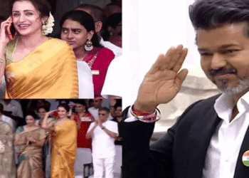 മഞ്ഞ സാരിയും തലയിൽ മുല്ലപ്പൂവും, സ്വാതന്ത്ര്യദിന ചടങ്ങിൽ വിജയ്യുടെ കുടുംബത്തിനരികെ തൃഷ; മുഖ്യമന്ത്രിയ്ക്ക് നടിയുടെ വക സല്യൂട്ട്; ചിത്രങ്ങളും വീഡിയോകളും വൈറൽ