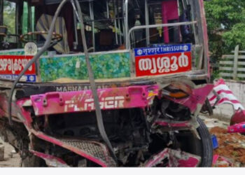 നിയന്ത്രണം വിട്ട ബസ് അഞ്ചോളം വാഹനങ്ങളിലിടിച്ചു, വിദ്യാര്‍ത്ഥിനിക്ക് ദാരുണാന്ത്യം, എട്ട് പേര്‍ക്ക് പരിക്ക്