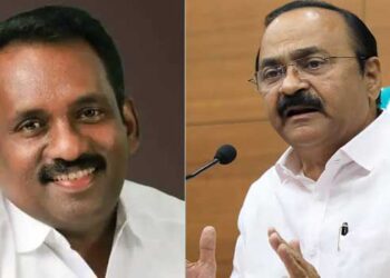 വേങ്ങരയിൽ നിന്ന് 50 കിലോമീറ്ററേ അറബിക്കടലിലേക്കുള്ളൂ, എന്നിട്ട് പിഎം ശ്രീ പദ്ധതി കൊണ്ട് കടലിൽ കളഞ്ഞോ കെഎം ഷാജി!! ‘ഒപ്പിട്ടതിനാൽ പിന്മാറാൻ കഴിയില്ലെന്ന് പറഞ്ഞ് ആളുകളെ പറ്റിക്കരുത്, പദ്ധതിയിൽ നിന്ന് പിന്മാറിയാൽ മറ്റുള്ള ഗ്രാൻഡുകളെ ബാധിക്കില്ല, കേന്ദ്രം കേരളത്തിന്റെ കുത്തിന് പിടിക്കാൻ വരില്ല!! വിഡി സതീശന് ധൈര്യമുണ്ടോ പിന്മാറാൻ?- വെല്ലുവിളിച്ച് ബിജെപി നേതാവ്