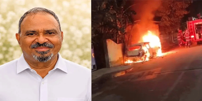 വെങ്ങാനൂരിൽ ഓടിക്കൊണ്ടിരുന്ന കാറിന് തീപിടിച്ച്  മരിച്ചത് വിരമിച്ച വ്യോമസേനാ ഉദ്യോഗസ്ഥൻ; ദൃക്സാക്ഷിയായ യുവാവ് വാഹനത്തിന്റെ മുൻവശത്ത് തീപിടിക്കുന്നത് കണ്ട് ഡ്രൈവറെ വിളിച്ചു,വണ്ടി പിന്നോട്ട് ഉരുണ്ടുനീങ്ങി സമീപത്തെ മതിലിലിടിച്ച് തീ ആളിപ്പടരുകയായിരുന്നു