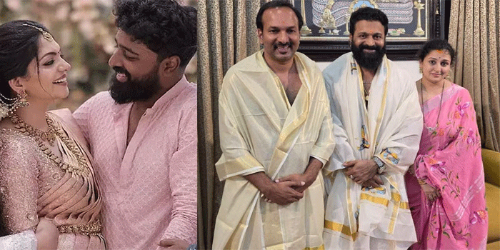 ’ലൂക്ക’യുടെ ഫ്രെയിമുകളിൽ തുടങ്ങിയ സൗഹൃദം ദാമ്പത്യത്തിലെത്തി; അഹാന കൃഷ്ണ-നിമിഷ് രവി വിവാഹ റിസപ്‌ഷനിൽ പങ്കെടുക്കാൻ ഋഷഭ് ഷെട്ടിയും ഭാര്യയും തിരുവനന്തപുരത്ത്