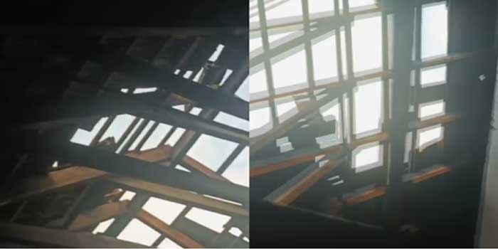 നെടുമ്പാശേരിയിലേക്കുള്ള യാത്രയിൽ ഇത്തവണ വിമാനം കൊണ്ടുപോയത് സ്കൂളിന്റെ മേൽക്കൂര, വിമാനം താഴ്ന്ന് പറക്കുന്നതിനിടെ മേൽക്കൂരയുടെ ഓടുകൾ പറന്നുപോയി, രാത്രിയായതിനാൽ ഒഴിവായത് വൻ അപകടം