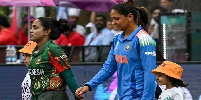 പാക്കിസ്ഥാന്റെ പാത പിൻതുടർന്ന് ഹർമൻപ്രീത് കൗറിനു കൈകൊടുക്കാതെ ബംഗ്ലദേശ് ക്യാപ്റ്റൻ!! അത് അവരുടെ സ്വന്തം തീരുമാനം, സ്പോർട്സ് ലോകത്തെ ഒന്നിപ്പിക്കുമെന്നാണു ഞങ്ങൾ കരുതുന്നത്, ഇന്ത്യയോടു മാത്രമല്ല, എല്ലാ രാജ്യങ്ങളോടും ഒരേ നിലപാട്- നിഗർ സുൽത്താന തള്ളി ബംഗ്ലദേശ്