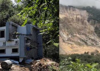 പർവതഭാഗം ഇടിഞ്ഞു കാളിഗണ്ഡകി നദിയിലേക്ക് പതിക്കുന്നു… കണ്ണുചിമ്മിത്തുറക്കുന്ന നേരം കൊണ്ട് ഒരു വീട് ഭൂമിക്കടിയിലേക്ക് മറയുന്നു, നേരെ നിന്നിരുന്ന വീടുകൾ അതേപടി സൈഡിലേക്ക് മറിഞ്ഞുവീഴുന്നു!! സെക്കൻഡുകൾക്കകം എല്ലാം തകർന്ന് ദുരന്തഭൂമിയായി വീണ്ടും നേപ്പാൾ, കനത്ത പേമാരിയിൽ മരണം 24 ആയി, ഞെട്ടിക്കുന്ന ദൃശ്യങ്ങൾ പുറത്ത്