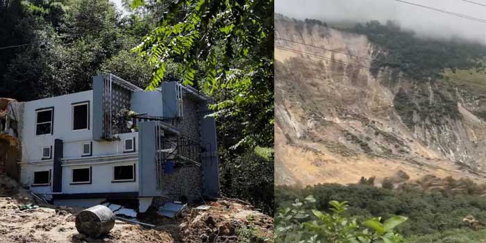 പർവതഭാഗം ഇടിഞ്ഞു കാളിഗണ്ഡകി നദിയിലേക്ക് പതിക്കുന്നു… കണ്ണുചിമ്മിത്തുറക്കുന്ന നേരം കൊണ്ട് ഒരു വീട് ഭൂമിക്കടിയിലേക്ക് മറയുന്നു, നേരെ നിന്നിരുന്ന വീടുകൾ അതേപടി സൈഡിലേക്ക് മറിഞ്ഞുവീഴുന്നു!! സെക്കൻഡുകൾക്കകം എല്ലാം തകർന്ന് ദുരന്തഭൂമിയായി വീണ്ടും നേപ്പാൾ, കനത്ത പേമാരിയിൽ മരണം 24 ആയി, ഞെട്ടിക്കുന്ന ദൃശ്യങ്ങൾ പുറത്ത്