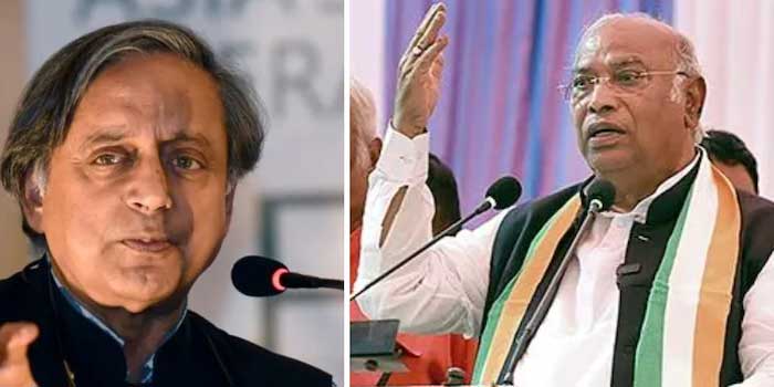 “നിങ്ങൾ യോഗങ്ങളിൽ പങ്കെടുക്കുക കൂടി വേണം, അല്ലാതെ പിന്നീട് ഞങ്ങൾ വായിക്കുന്ന പത്രലേഖനങ്ങൾ എഴുതുന്നതിൽ മാത്രം ഒതുങ്ങരുത്”… തരൂരിനിട്ട് കൊത്തും കോളും വച്ച് ഖാർഗെയുടെ ഉപദേശം!! ‘കോൺഗ്രസ് മുഴുവൻ രാഹുൽ ഗാന്ധിക്ക് പിന്നിലുണ്ട്’- ഖാർഗെ… “പിന്നിൽ നിൽക്കുന്നത് കുഴപ്പമില്ല, പക്ഷേ വളരെ പിന്നിലാകാതിരിക്കട്ടെ”- ത​​ഗ്​ഗടിച്ച് രാഹുലിന്റെ മറുപടി