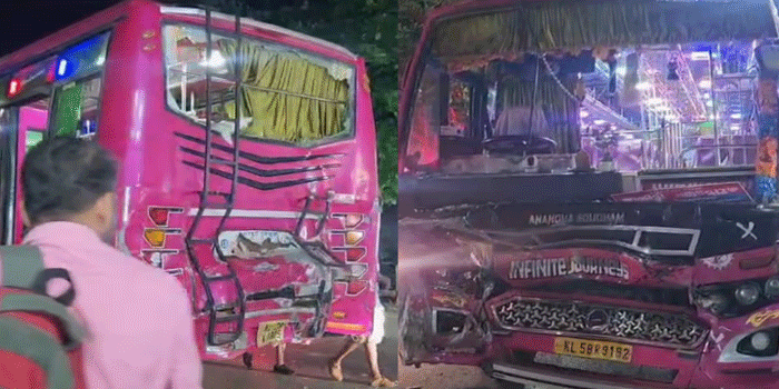 ’മത്സരം വേണ്ട, പതിയെ പോകൂ’; പേടിച്ചരണ്ട യാത്രക്കാർ പല തവണ പറഞ്ഞിട്ടും കൂസലില്ലാതെ ജീവനക്കാർ; ചാവശ്ശേരിയിൽ ബസ്സുകൾ തമ്മിൽ കൂട്ടിയിടിച്ച് 20ഓളം യാത്രക്കാർക്ക് പരിക്ക്