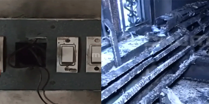 ഇടിമിന്നലിൽ നടുങ്ങി പെരുമ്പാവൂരും പാലക്കാടും; വീട് കത്തി, കുട്ടിക്ക് പൊള്ളൽ, മുറ്റത്ത് വൻഗർത്തം