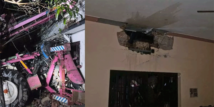 വീടിന് മുകളിലേക്ക് കുഴൽക്കിണർ വണ്ടി മറിഞ്ഞു; വാഹനത്തിലുണ്ടായിരുന്ന രണ്ട് പേർ മരിച്ചു; സംഭവം കാസർ​ഗോഡ്