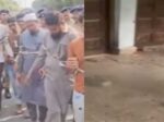 മോത്തി മസ്ജിദുമായി ബന്ധപ്പെട്ട് സമൂഹമാധ്യമത്തിൽ പ്രകോപനപരമായ പരാമർശം, കമെന്റിട്ട വ്യക്തിയുടെ വീടിന് നേരെ കല്ലേറ്, 9 മുസ്‌ലിം യുവാക്കളെ കയറുകൊണ്ട് ബന്ധിച്ച് തെരുവിലൂടെ പരേഡ് നടത്തി പോലീസ്- Video