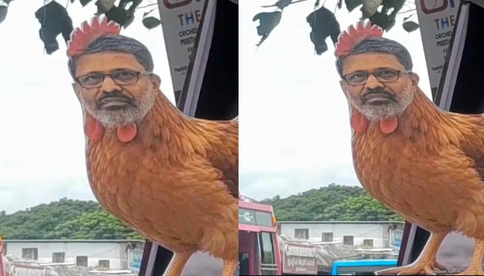 സ്ത്രീ സുരക്ഷയെക്കുറിച്ച് വാതോരാതെ സംസാരിക്കുന്ന സിപിഎം ജില്ലാ സെക്രട്ടറിക്കെതിരെയുള്ള പരാതി ഒതുക്കി തീര്‍ക്കാന്‍ ശ്രമിക്കുന്നു, ജീവനുള്ള കോഴികളെ കൈകളിലേന്തി സുരേഷ് ബാബുവിനെതിരെ കോണ്‍ഗ്രസ് പ്രതിഷേധം
