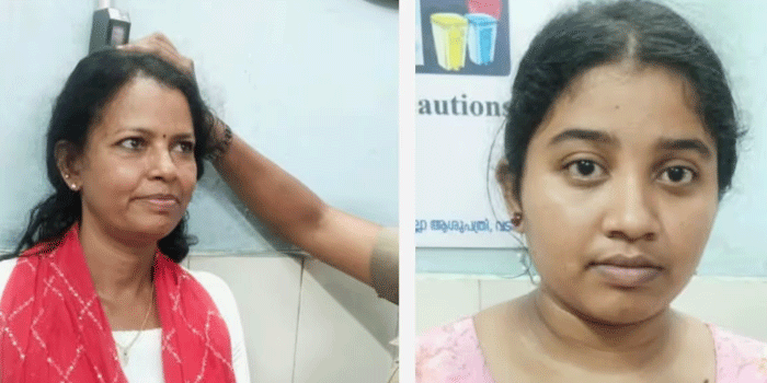 അയൽവാസിയെ അസഭ്യം പറഞ്ഞ കേസിൽ സ്റ്റേഷനിൽ വിളിച്ചുവരുത്തി; ഓഫീസർക്ക് നേരെ തെറിയും ഭീഷണിയും; വനിതാ പോലീസിന് പരിക്ക്; ഹണി ട്രാപ്പ് കേസുകളിലെ പ്രതികളായ അമ്മയും മകളും അറസ്റ്റിൽ
