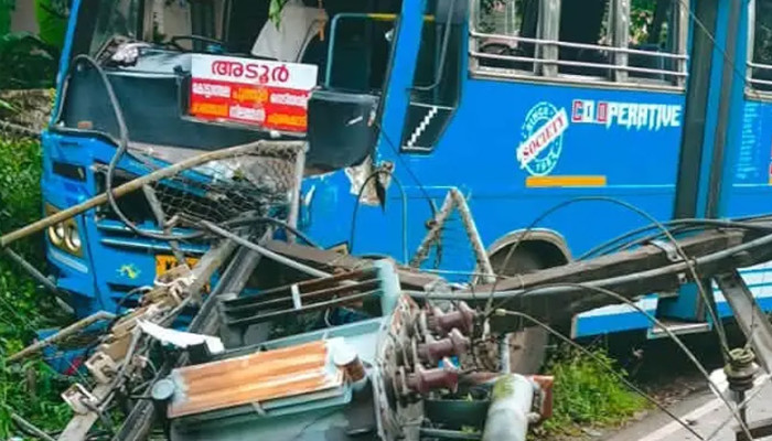 വാഹനം ഓടിക്കുന്നതിനിടെ ഡ്രൈവര്‍ക്ക് ദേഹാസ്വാസ്ഥ്യം, ബസ് ട്രാന്‍സ്ഫോര്‍മറിലിടിച്ചു